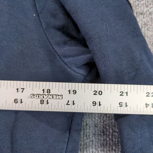 Avenue George V Paris Pullover Hoodie Size L Blue Embroidered Bear SEE DESC - Picture 6 of 12